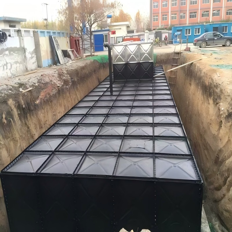 Tanque de agua subterráneo antiflotante galvanizado