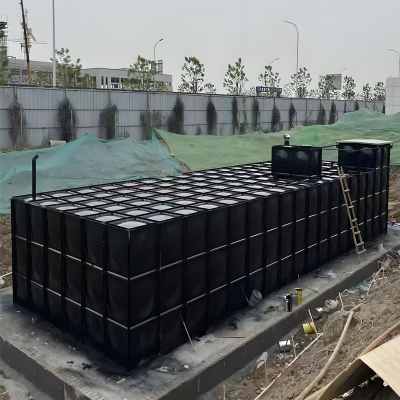 Anti floating buried water tank
