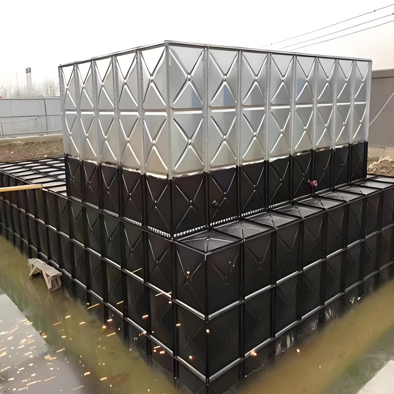 Buried anti floating water tank